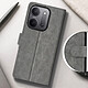 Acheter Étui Portefeuille pour Redmi 17C Chesterfield avec Fonction Support Vidéo Gris