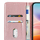 Étui Portefeuille pour Redmi 17 Chesterfield avec Fonction Support Vidéo Rose gold pas cher