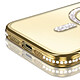 Avis Coque pour iPhone 15 Plus Compatible MagSafe avec Contour à Strass Dorée