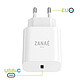 Avis Zanaé Chargeur Secteur avec Câble USB-C Anti-Torsion Power Delivery 20W Blanc
