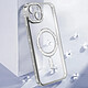 Acheter Coque pour iPhone 15 Plus Compatible MagSafe avec Contour à Strass Argent