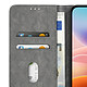Étui Portefeuille pour Redmi 17 Chesterfield avec Fonction Support Vidéo Gris pas cher