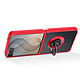 Avis Coque pour Samsung Galaxy Z Flip 8 Anneau Magnétique Rotatif et Support Rouge