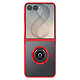 Coque pour Samsung Galaxy Z Flip 8 Anneau Magnétique Rotatif et Support Rouge - Coque pour Samsung Galaxy Z Flip 8 Anneau Magnétique Rotatif et Support