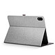 Avis Étui pour OnePlus Pad 3 Effet Cuir Toilé avec Support et Porte-Cartes Gris