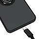 Coque pour Motorola Moto G55 Bague Métallique Support Vidéo Noir pas cher
