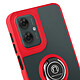 Acheter Coque pour Motorola Moto G55 Bague Métallique Support Vidéo Rouge