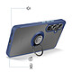 Acheter Coque pour Galaxy S26 FE avec Anneau Magnétique Rotatif et Finition Givrée Bleu nuit