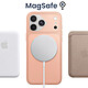 Acheter Générique Coque MagSafe pour iPhone 18 Pro avec Dos Translucide et Anneau Rotatif Rose clair