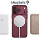 Acheter Générique Coque MagSafe pour iPhone 18 Pro avec Dos Translucide et Anneau Rotatif Bordeaux
