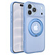 Générique Coque MagSafe pour iPhone 18 Pro avec Dos Translucide et Anneau Rotatif Bleu - Conçue sur mesure pour l'iPhone 18 Pro avec des découpes ajustées pour les ports, les haut-parleurs et des boutons moulés réactifs.