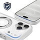 Avis Générique Coque MagSafe pour iPhone 18 Pro avec Dos Translucide et Anneau Rotatif Blanc
