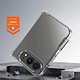 Coque pour iPhone Duo Antichoc avec Dos Rigide Givré et Cadre Souple Renforcé Transparent pas cher