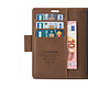 Acheter Caseme Étui Portefeuille pour iPhone Duo Effet Cuir avec Support et Anti-RFID Marron