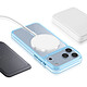 Acheter Générique Coque MagSafe pour iPhone 18 Pro Protection Rigide Anti-jaunissement Bleu polaire