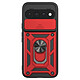 Mayaxess Coque pour Pixel 11 / 11 Pro avec Cache Caméra Coulissant et Bague Magnétique Rouge - Conception hybride pour Pixel 11 / Pixel 11 Pro, assurant une absorption optimale des chocs du quotidien