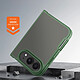 Coque pour iPhone Duo Antichoc avec Dos Rigide Givré et Cadre Souple Renforcé Vert pas cher