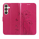 Acheter Zanaé Étui Portefeuille pour Galaxy S26 Premium Design Fleurs Papillon Fuchsia