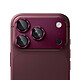 Protection Caméra pour iPhone 18 Pro en Verre Trempé avec Cadre Titane Bordeaux pas cher