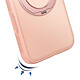Générique Coque MagSafe pour iPhone 18 Pro avec Dos Translucide et Anneau Rotatif Rose clair pas cher