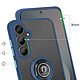 Avis Coque pour Galaxy S26 FE avec Anneau Magnétique Rotatif et Finition Givrée Bleu nuit