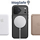 Acheter Générique Coque MagSafe pour iPhone 18 Pro avec Dos Translucide et Anneau Rotatif Noir / Transparent