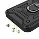 Acheter Mayaxess Coque pour Redmi 17 avec Cache Caméra Coulissant et Bague Magnétique Noir