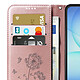 Zanaé Étui Portefeuille pour Galaxy A17 Premium Design Fleurs Papillon Rose champagne pas cher