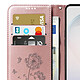 Zanaé Étui Portefeuille pour Galaxy S26 Premium Design Fleurs Papillon Rose champagne pas cher