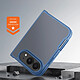 Coque pour iPhone Duo Antichoc avec Dos Rigide Givré et Cadre Souple Renforcé Bleu pas cher