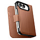 Acheter Générique Étui Portefeuille pour iPhone Duo en Cuir avec Support Dépliable Marron