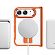 Avis Générique Coque pour iPhone Duo Compatible MagSafe avec Support Béquille Orange