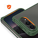 Avis Coque pour iPhone Duo Antichoc avec Dos Rigide Givré et Cadre Souple Renforcé Vert