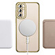 Coque Diamant pour Galaxy S26 Plus avec Anneau Magnétique et Contour Strassé Dorée pas cher
