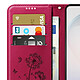 Zanaé Étui Portefeuille pour Galaxy S26 Premium Design Fleurs Papillon Fuchsia pas cher