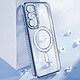 Acheter Coque Diamant pour Galaxy S26 Ultra avec Anneau Magnétique et Contour Strassé Noir / Transparent