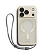 Générique Coque MagSafe pour iPhone 18 Pro / iPhone 17 Pro Série Cinch avec Cordon Beige pas cher