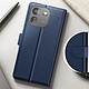Acheter Étui Portefeuille pour Redmi Note 17 Pro Série Chesterfield avec Support Bleu nuit
