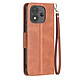 Étui Portefeuille pour Redmi Note 17 Vintage avec Support Vidéo et Dragonne Marron - Étui portefeuille pour Redmi Note 17 avec protection intégrale et format pratique pour tous les jours