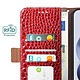 Étui Portefeuille Anti-RFID pour Xiaomi Redmi Note 17 en Cuir Croco Rouge pas cher
