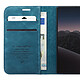 Caseme Étui Portefeuille pour iPhone Duo Protection RFID Vintage avec Support Bleu canard pas cher