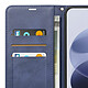 Étui Portefeuille pour Redmi Note 17 Vintage avec Support Vidéo et Dragonne Bleu nuit pas cher
