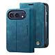 Caseme Étui Portefeuille pour iPhone Duo Protection RFID Vintage avec Support Bleu canard - Conçu sur mesure pour votre iPhone Duo, cet étui s'adapte au format pliable de votre smartphone et préserve l'accès direct aux boutons et au port de charge.