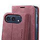 Avis Caseme Étui Portefeuille pour iPhone Duo Protection RFID Vintage avec Support Bleu canard