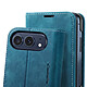 Avis Caseme Étui Portefeuille pour iPhone Duo Protection RFID Vintage avec Support Bleu canard