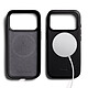 Générique Coque MagSafe pour iPhone 18 Pro / iPhone 17 Pro en Cuir Série Leather Noir pas cher