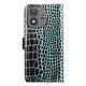 Étui Portefeuille Anti-RFID pour Xiaomi Redmi Note 17 en Cuir Croco Noir / Bleu Étui Portefeuille Anti-RFID pour Xiaomi Redmi Note 17 en Cuir Croco
