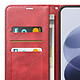 Étui Portefeuille pour Redmi Note 17 Vintage avec Support Vidéo et Dragonne Bordeaux pas cher