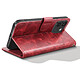 Acheter Étui Portefeuille pour Redmi Note 17 Pro Max Vintage avec Support et Dragonne Bordeaux