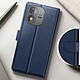Acheter Étui Portefeuille pour Redmi Note 17 Série Chesterfield avec Support Bleu nuit